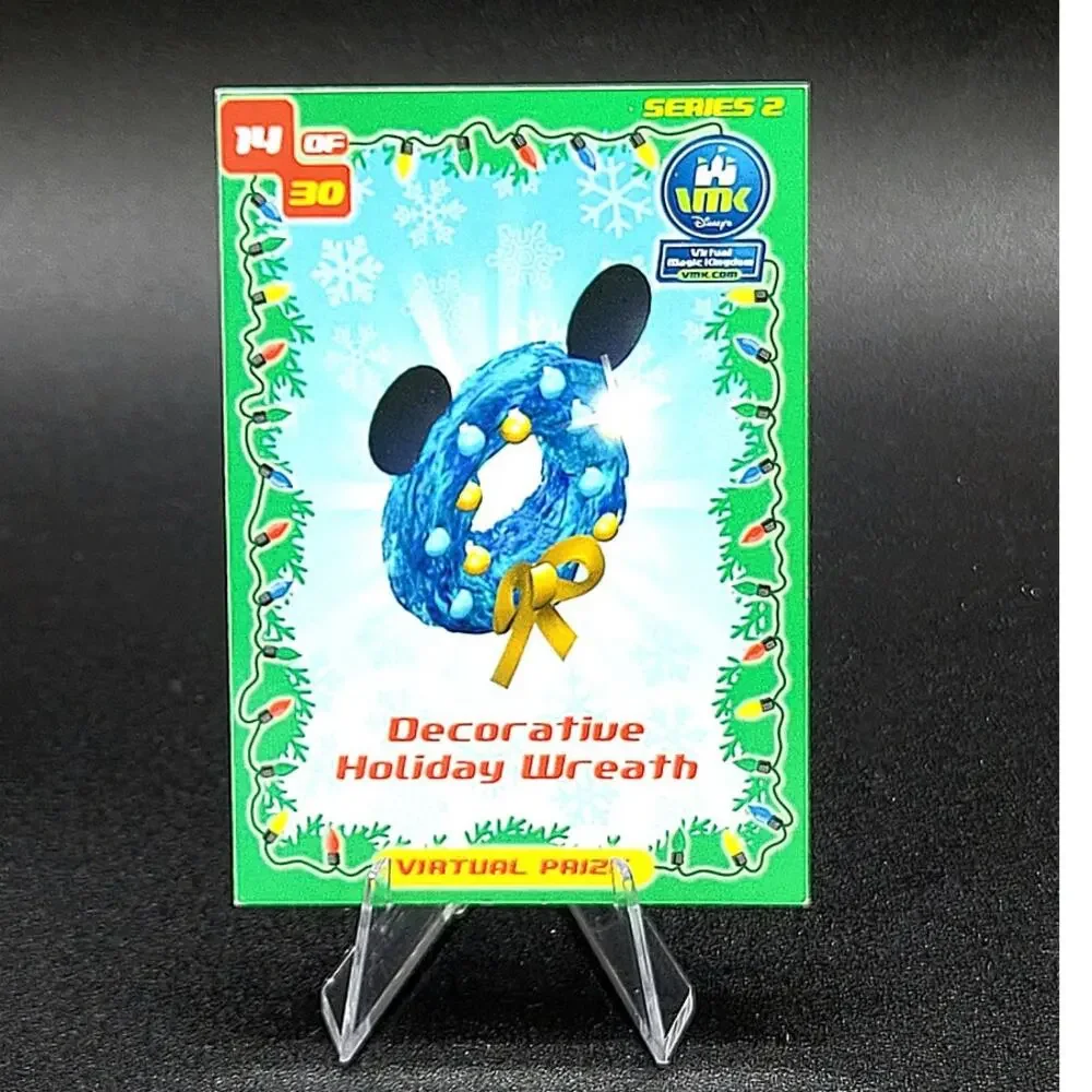 Rare Virtual Magic Kingdom VMK Holiday Wreath Disneyland Exclusive